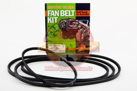 Gates Emergency Radiator Hose & Fan Belt Kit for Nissan Patrol GQ TB42 Ford Maverick TB42 main image 0