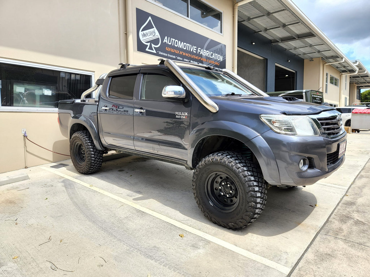 Toyota Hilux N70 (Short) DUAL 4″ Stainless Steel Snorkel Kit