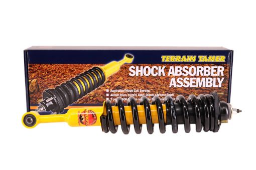 COIL OVER SHOCK ASSY PAIR RAISED 40MM 50 TO 100KG WITH B/BAR - KDJ120 - TTCSA-002HD - 9/2002-