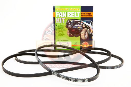 Fan Belt Kit Fan Power Steering & A/c Fit For Hilux VZN130 - Terrain Tamer FBK19