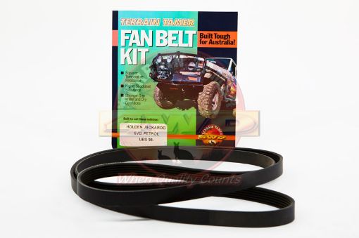 Fan Belt Kit Serpentine 6VEI 3.5L V6 Fit For Jackaroo Ubs - Terrain Tamer FBK35