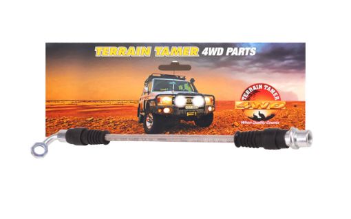 Braided Brake Hose Rear L/H Suits Disc Brake Fit For Landcruiser HDJ78, Landcruiser HDJ79, Landcruiser HZJ78 & Landcruiser HZJ79 - Terrain Tamer 90947-02A08BTT