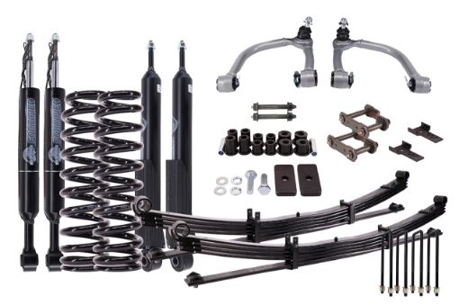 Susp.kit Inc Fortified Shocks Springs Pins Bushes U-bolts Fit For Hilux Gr Sport GUN126, Hilux Rogue N80 & Toyota Hilux Gr Sport GUN126 Wide Track/rogue N80 - Terrain Tamer SK123F
