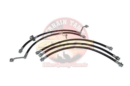 Hose Kit Brake Front and Rear 50MM Longer Than Original Fit For D Max TFS77 & D Max TFS85 - Terrain Tamer BHK03