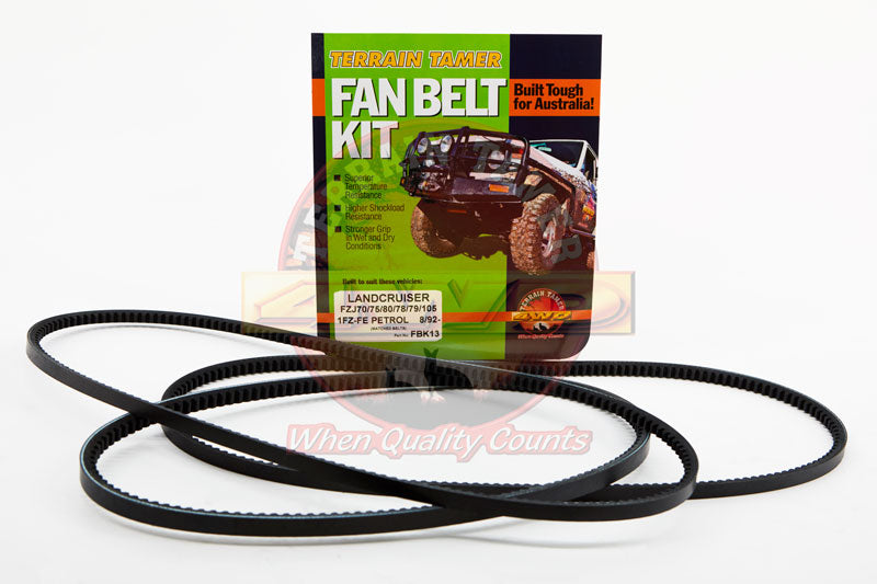 Fan Belt Kit Fan & A/c Fit For Landcruiser FZJ70, Landcruiser FZJ73, Landcruiser FZJ75 & Landcruiser FZJ78