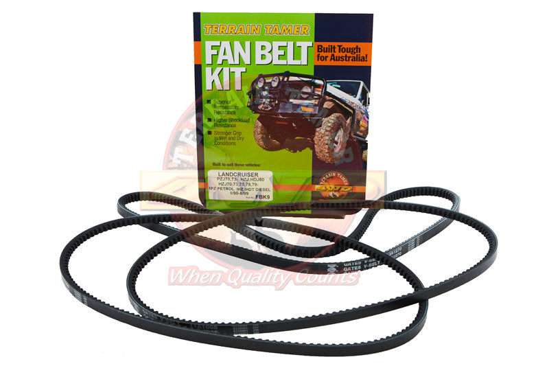 Fan Belt Kit Machine Matched Fan Belts Suits with A/c Fit For Landcruiser HZJ79, Landcruiser HZJ80, Landcruiser PZJ70 & Landcruiser PZJ73