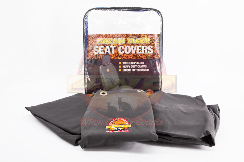 Seat Cover Set Front Drv&pass Bucket with S/i Airbag Grey Fit For Landcruiser HZJ78, Landcruiser HZJ79, Landcruiser VDJ76 & Landcruiser VDJ78