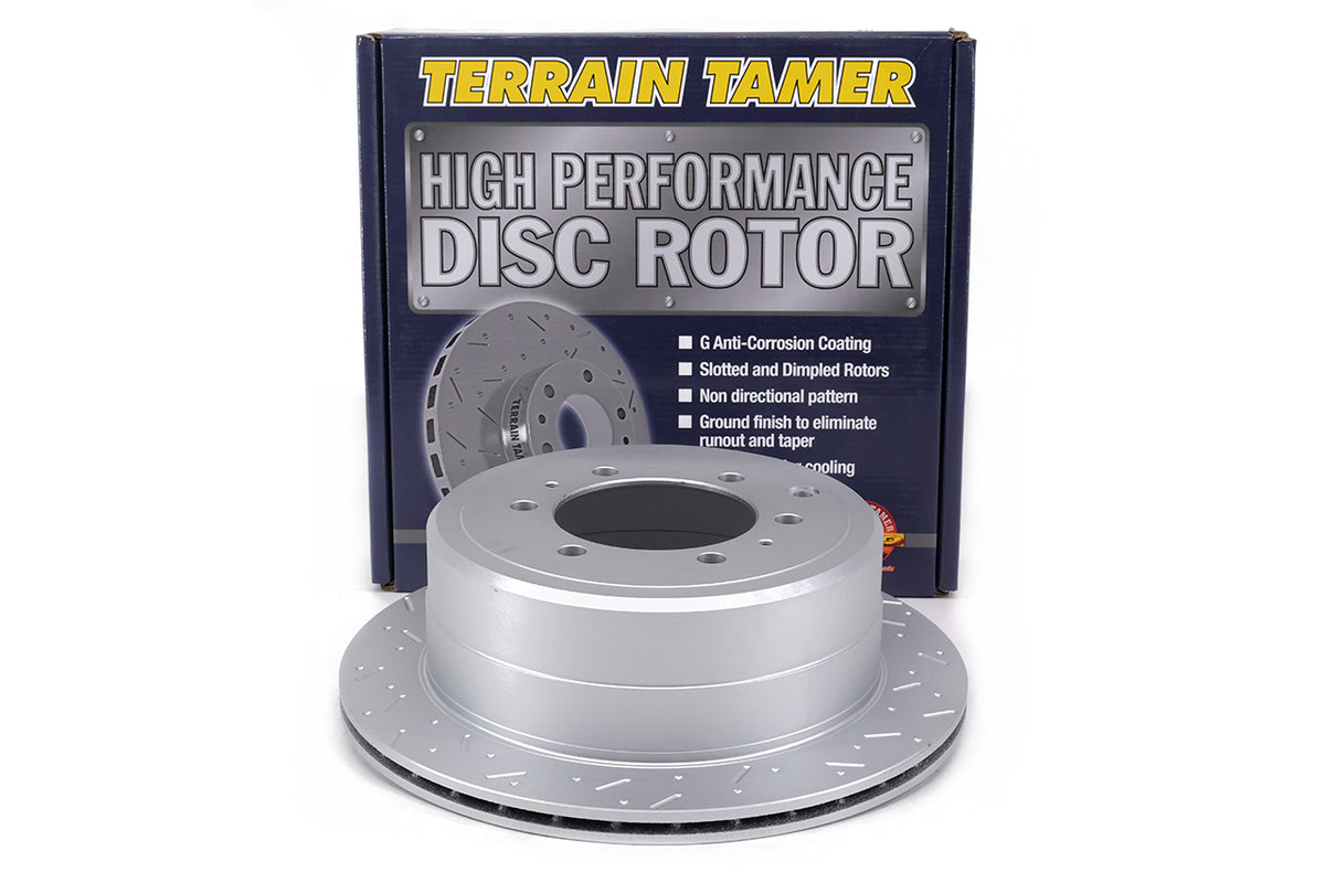 T/t Dimpled & Slotted Rotor Rear Fit For Landcruiser HDJ80, Landcruiser HDJ81, Landcruiser HZJ80 & Landcruiser FZJ80