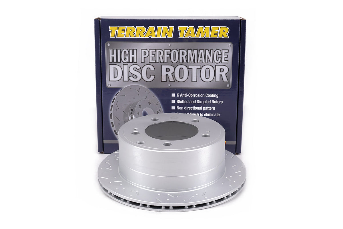T/t Dimpled & Slotted Disc Rotor Rear Fit For Landcruiser GRJ79, Landcruiser HDJ78, Landcruiser HDJ79 & Landcruiser HZJ76