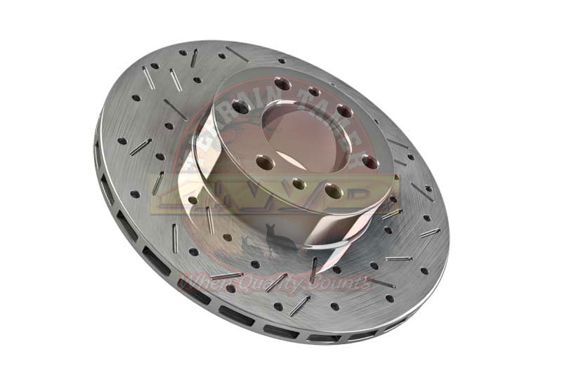 T/t Dimpled & Slotted Rotor Front Without Vsc 297MM Dia. Fit For Hilux GUN125, Hilux GUN126, Hilux KUN25 & Hilux KUN26