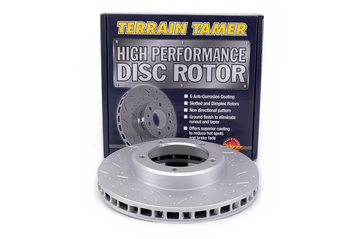 T/t Dimpled & Slotted Disc Rotor Front Fit For Landcruiser GRJ79, Landcruiser HDJ78, Landcruiser HDJ79 & Landcruiser HZJ71