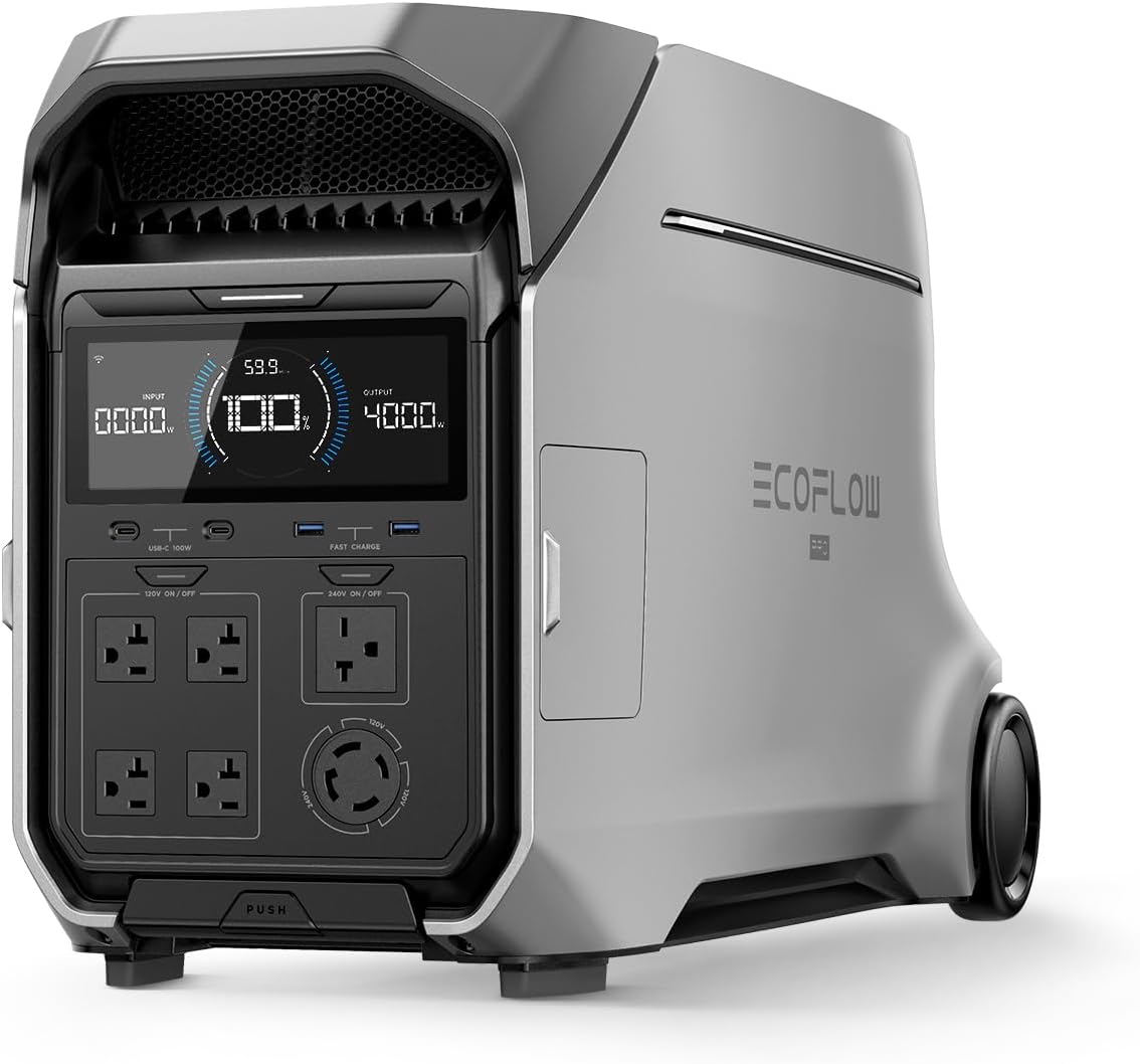 EcoFlow Delta Pro 3 with 4000W total AC Output and Built in 4096Wh (341Ah@12V) Battery