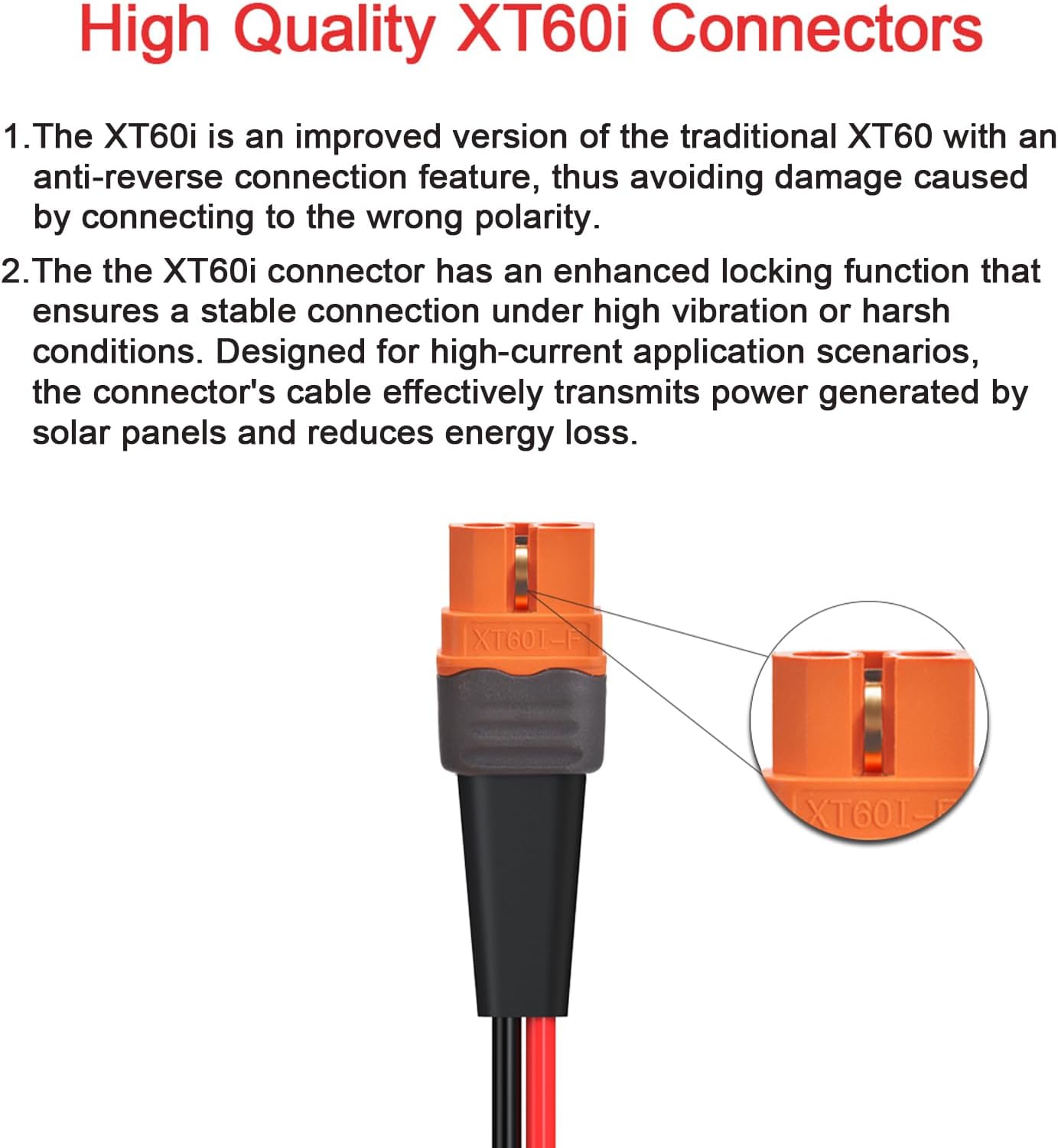 Adapter Cable. Connecting Anderson 50A Plug To XT60 Plug. (1.5M 14AWG)