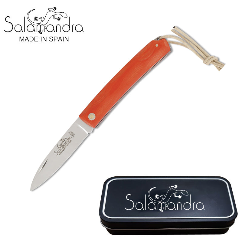Salamandra Orange Micarta Pocket Knife 170mm