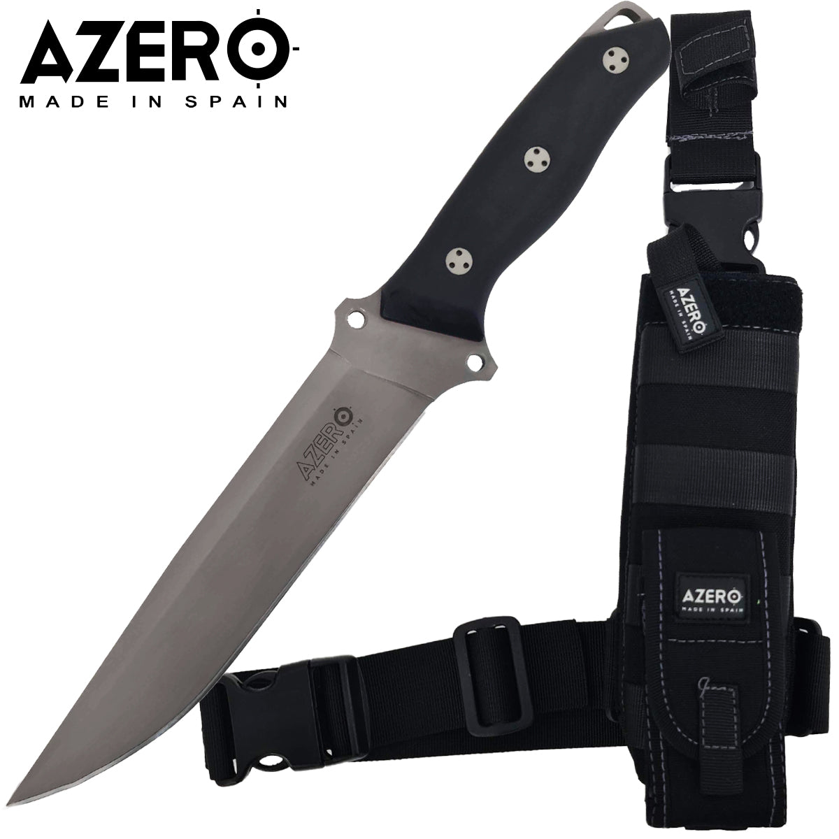 Azero HDM Tactical Knife w Molle Sheath - Ex Demo