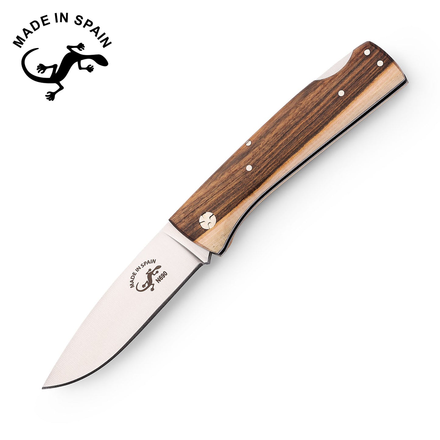 Salamandra Aura Pistachio Wood N690 Pocket Knife
