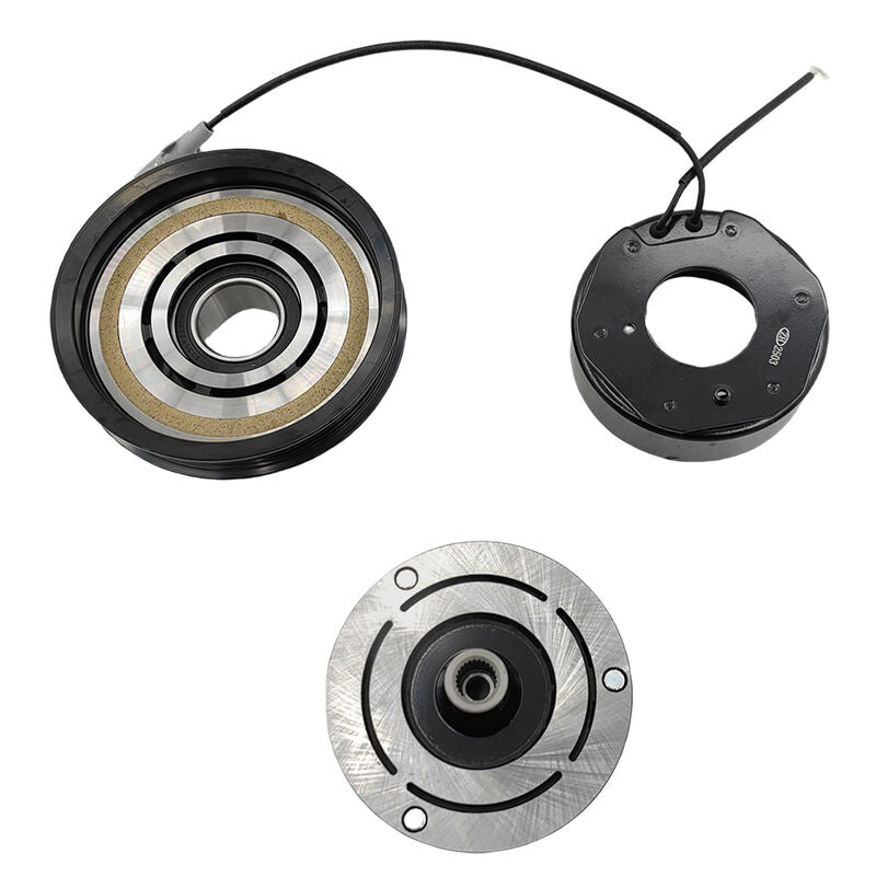 A/C Compressor Clutch Set Fit For Toyota Landcruiser HD78R HDJ79R HDJ100R 1HD-FTE 4.2L 6 Cyl 1999-2007