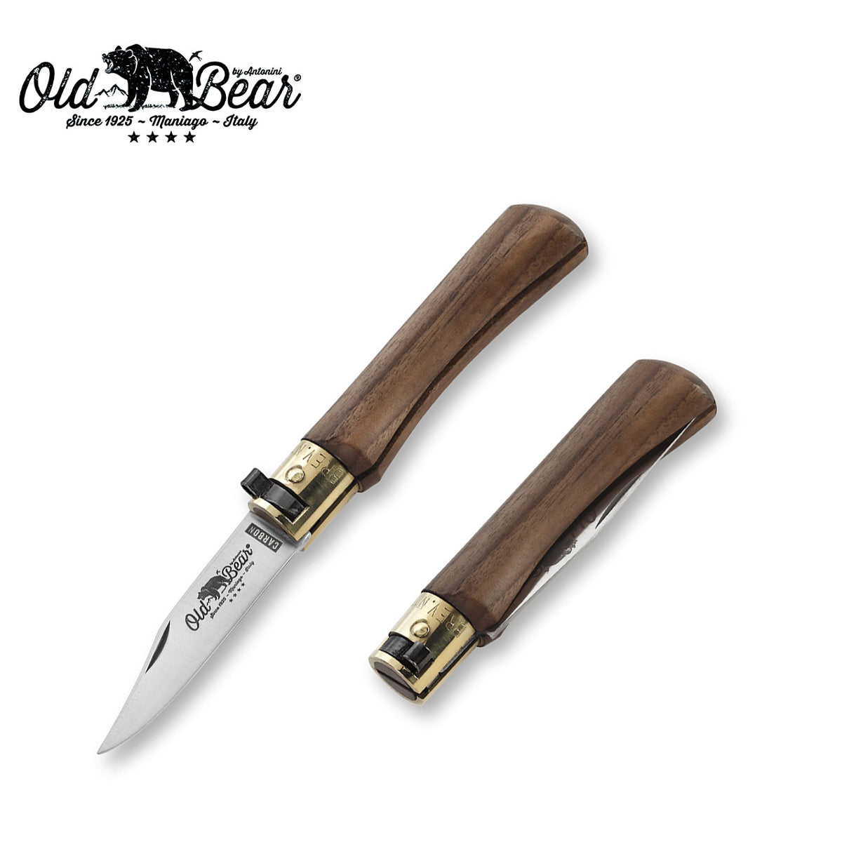 Old Bear Classical Carbon Walnut Pocket Knife - M