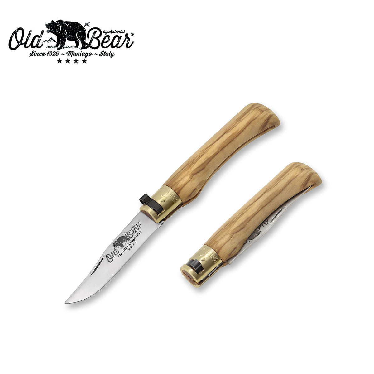 Old Bear Classical Olive Wood Pocket Knife - S