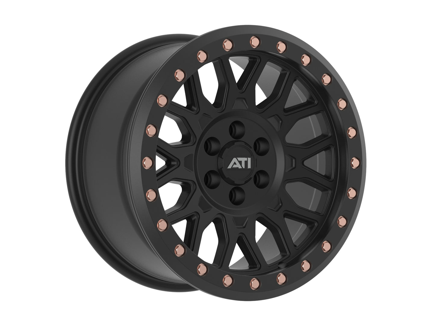 ATI - AT-01 17X8.5 HYBRID BEADLOCK WHEEL - BLACK (6X114.3)