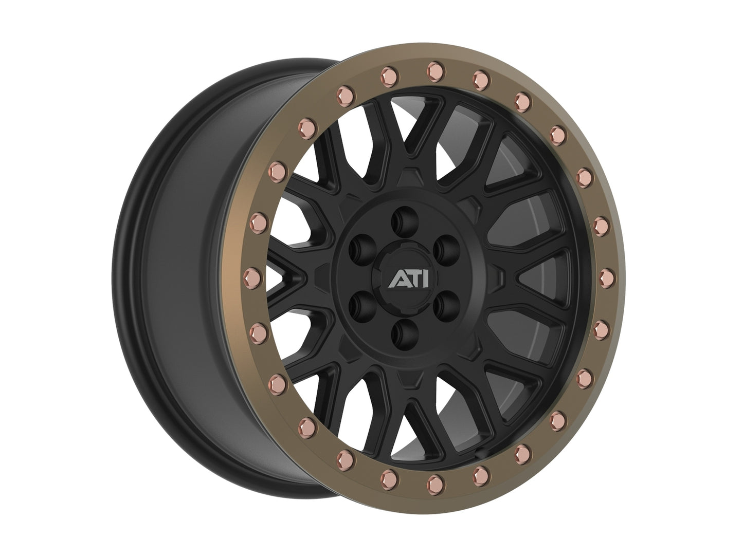 ATI - AT-01 17X8.5 HYBRID BEADLOCK WHEEL - BLACK (6X114.3)