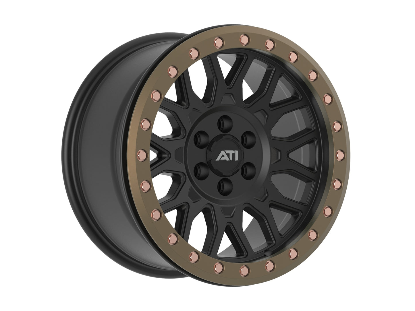 ATI - AT-01 17X8.5 HYBRID BEADLOCK WHEEL - BLACK (6X114.3)
