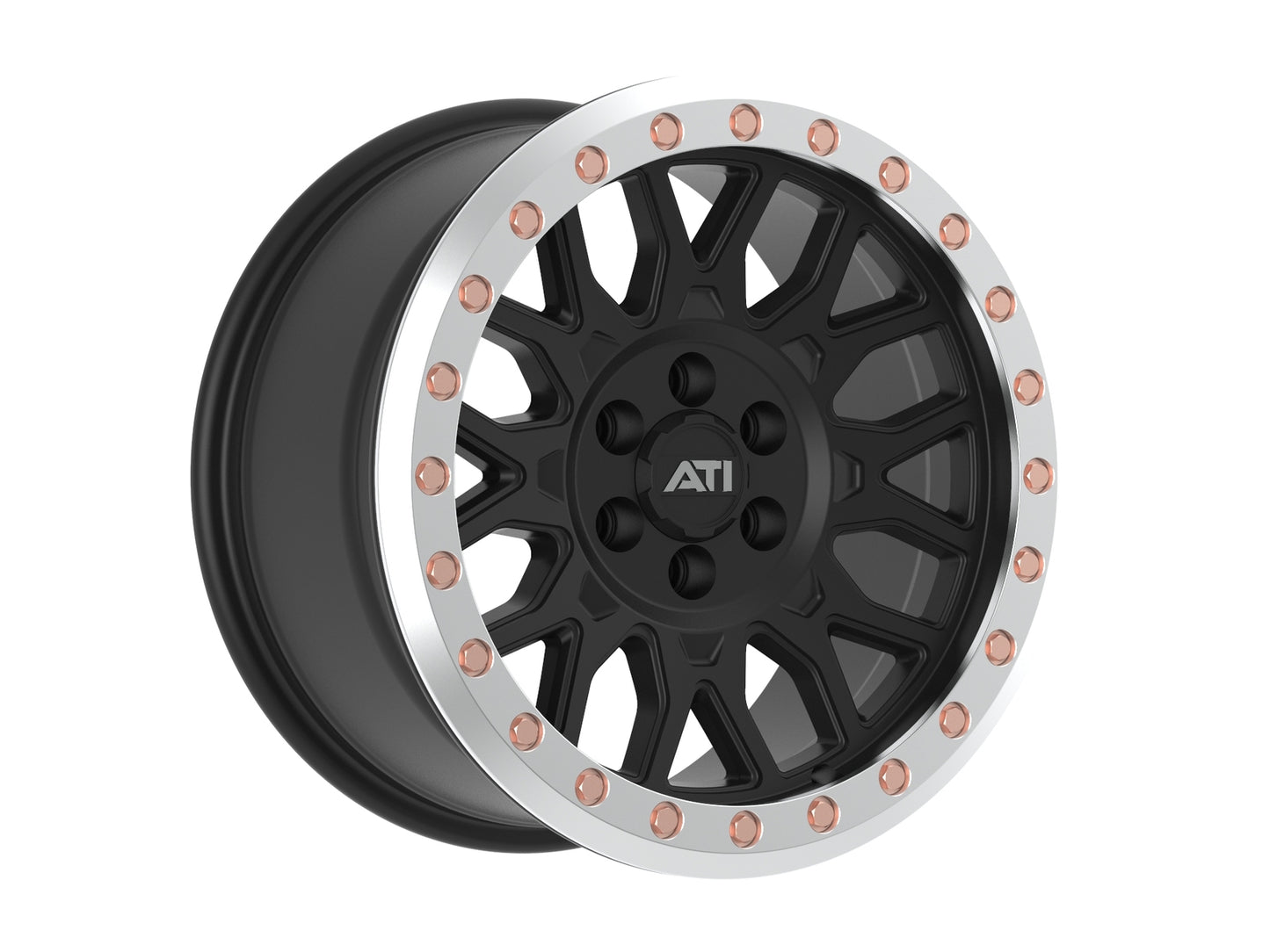 ATI - AT-01 17X8.5 HYBRID BEADLOCK WHEEL - BLACK (6X114.3)