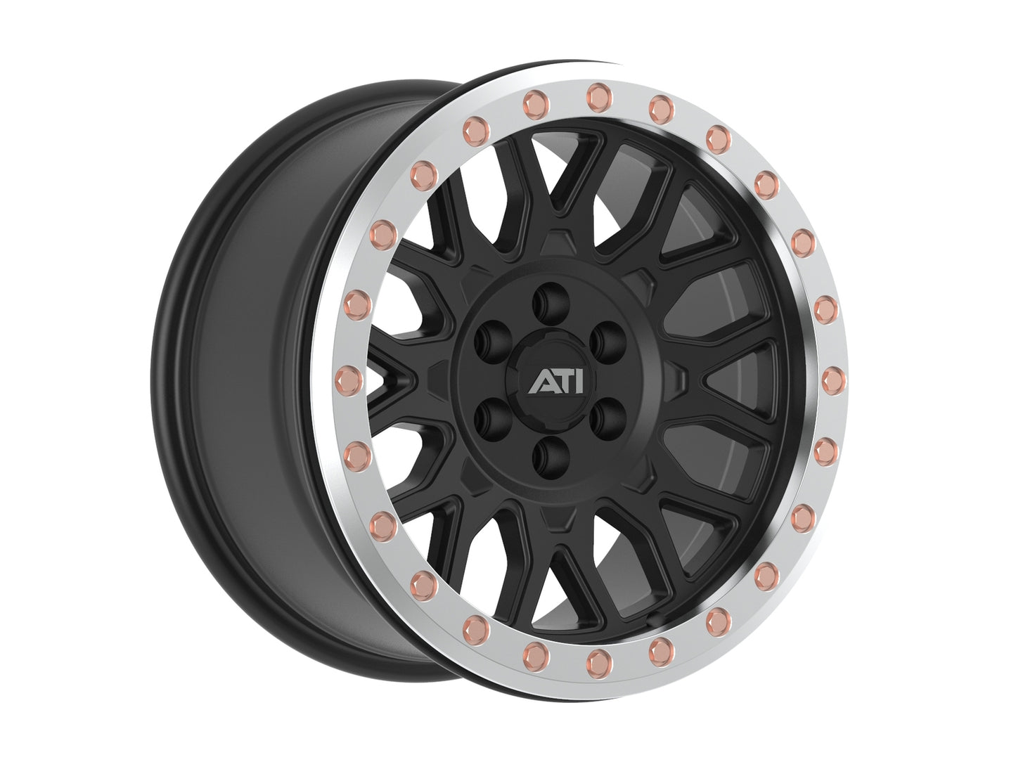 ATI - AT-01 17X8.5 HYBRID BEADLOCK WHEEL - BLACK (6X114.3)