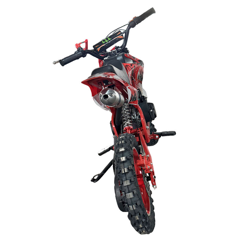 Red Mini Motor Dirt Bike Kids Pocket 2 Stroke Motorbike ATV Twin Exhaust Tip Toys 49cc 2025