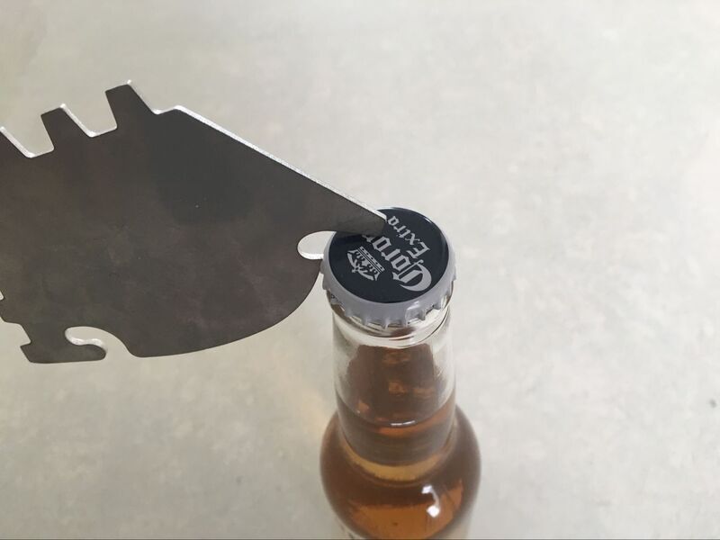 BBQ Scraper Weber Q3 Digit Cleaning Tool 5 in 1 + Bottle Opener Stainless Steel