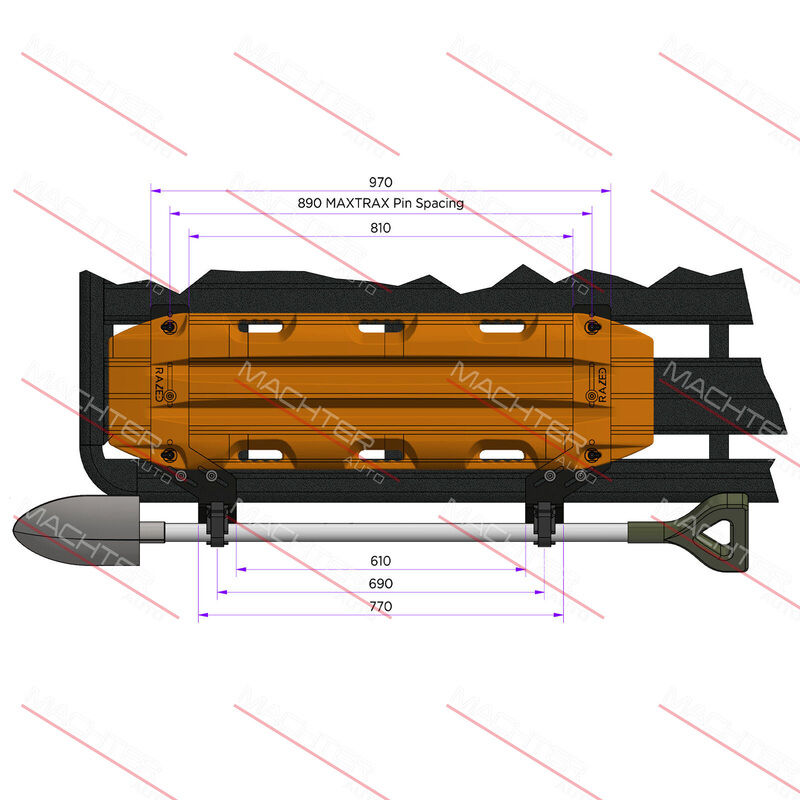 Flush Mounting Bracket Shovel Combo Suit Rhino Rack Bracket Kit Only