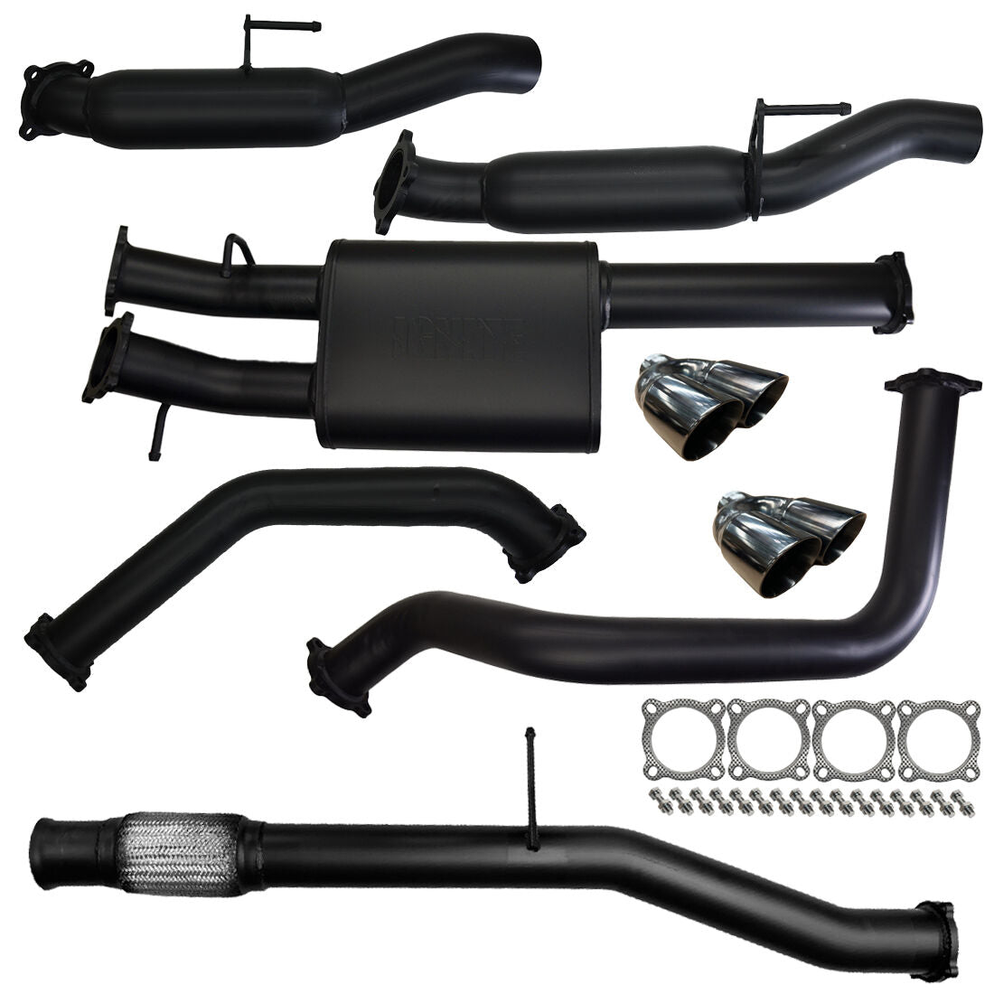 Chevrolet Silverado 1500 Exhaust 6.2L V8 Cat Back Single 3.5" to 3" Dual Systems