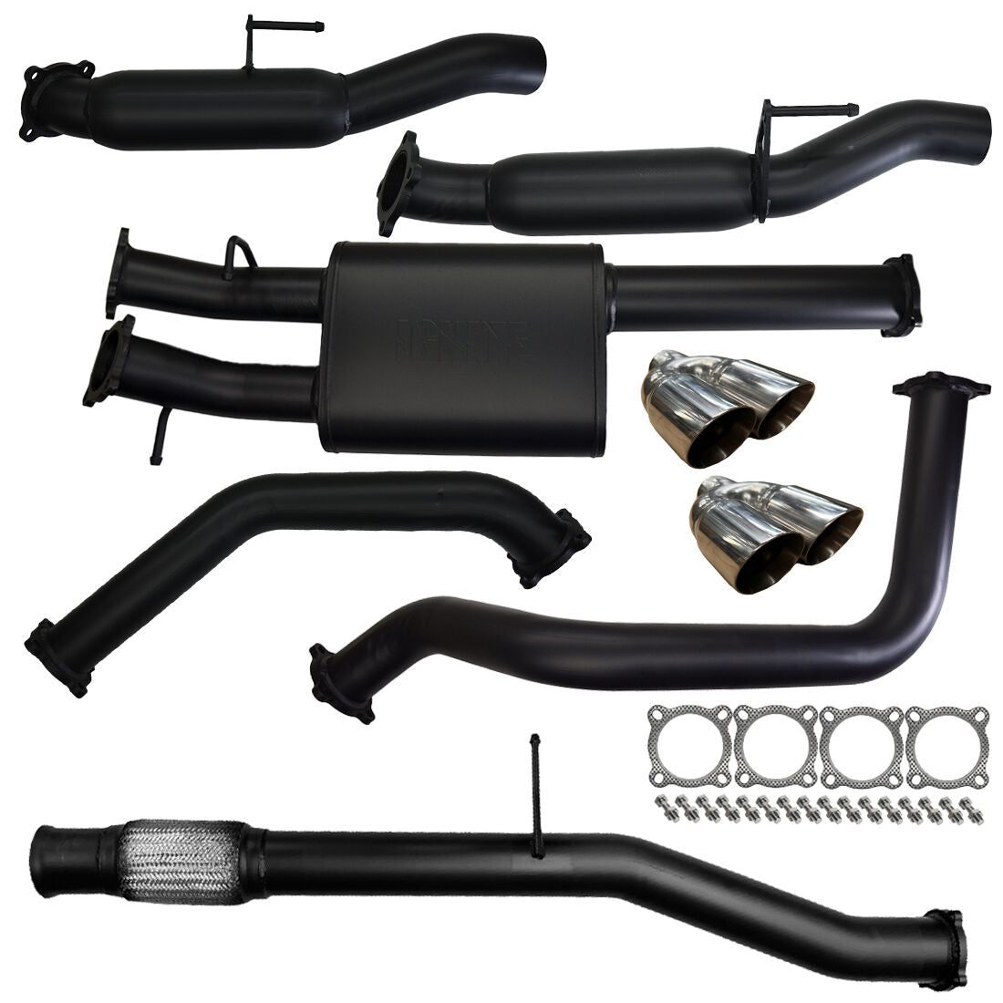 Chevrolet Silverado 1500 Exhaust 6.2L V8 Cat Back Single 3.5" to 3" Dual Systems
