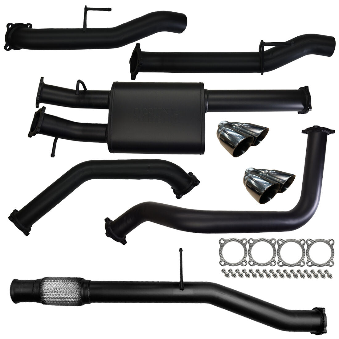 Chevrolet Silverado 1500 Exhaust 6.2L V8 Cat Back Single 3.5" to 3" Dual Systems