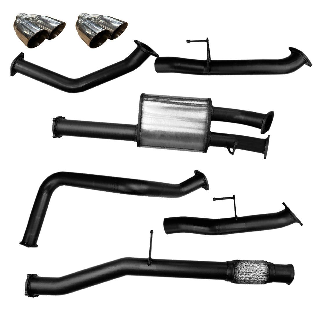 Chevrolet Silverado 1500 Exhaust 6.2L V8 Cat Back Single 3.5" to 3" Dual Systems