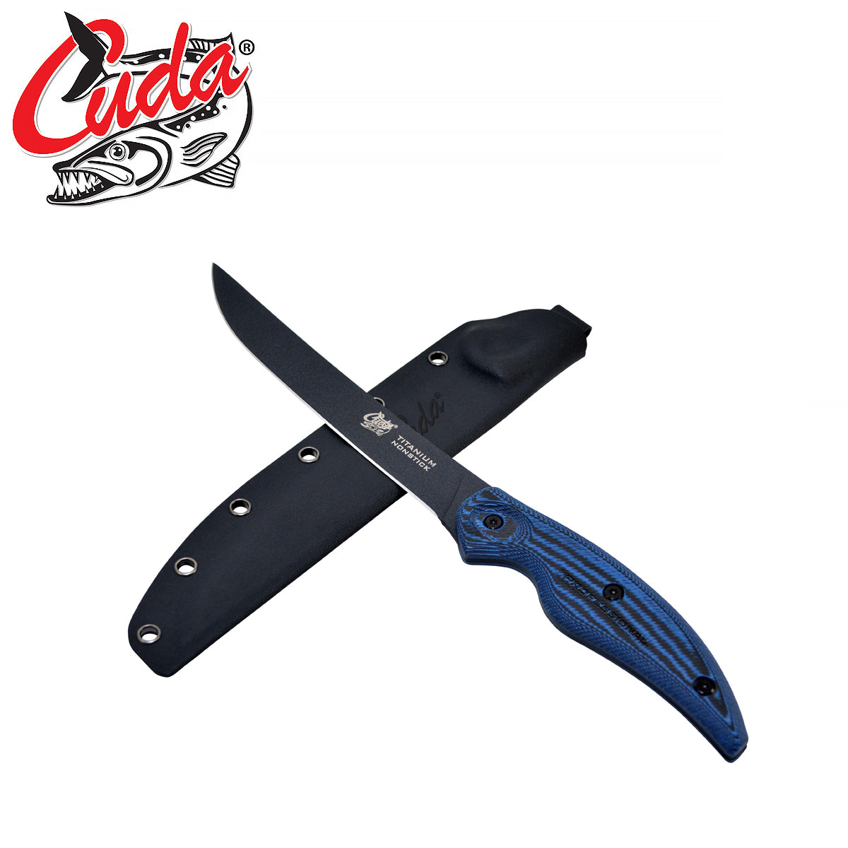 Cuda Professional 7" Semi-Flex, Wide Fillet Knife w/Sheath