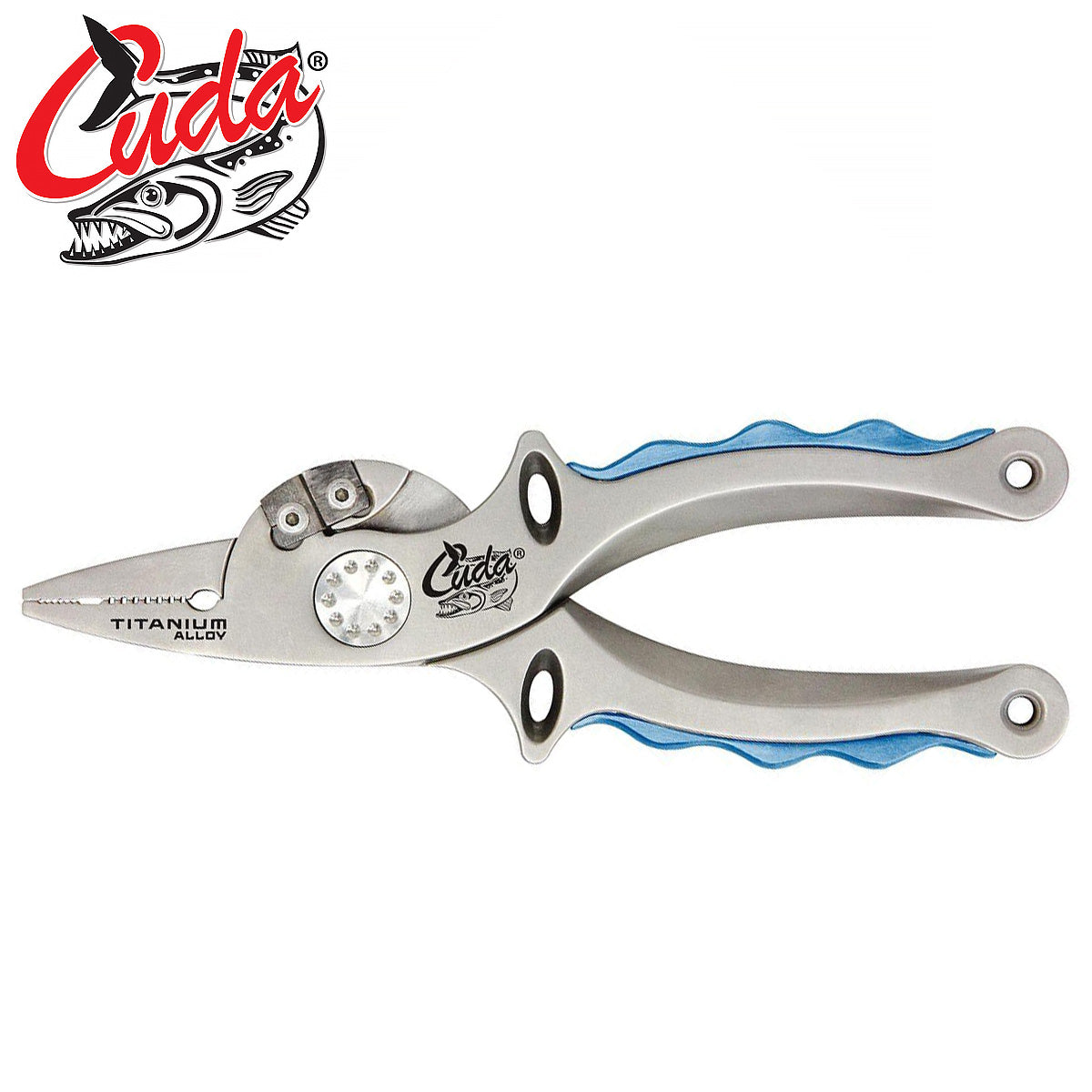 Cuda 7.25" Titanium Alloy Pliers with Leather Sheath & Lanyard