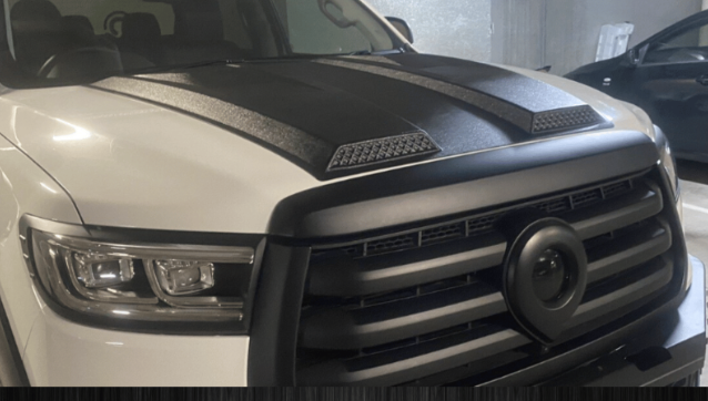 BONNET SCOOP FOR GWM CANNON 2020 - 2023 GREAT WALL UTE HOOD SCOOP MATTE BLACK