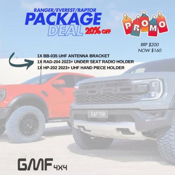 3 Piece Package Deal Ford Ranger RA 2023+ BB-035/ RAD-204/ HP-202