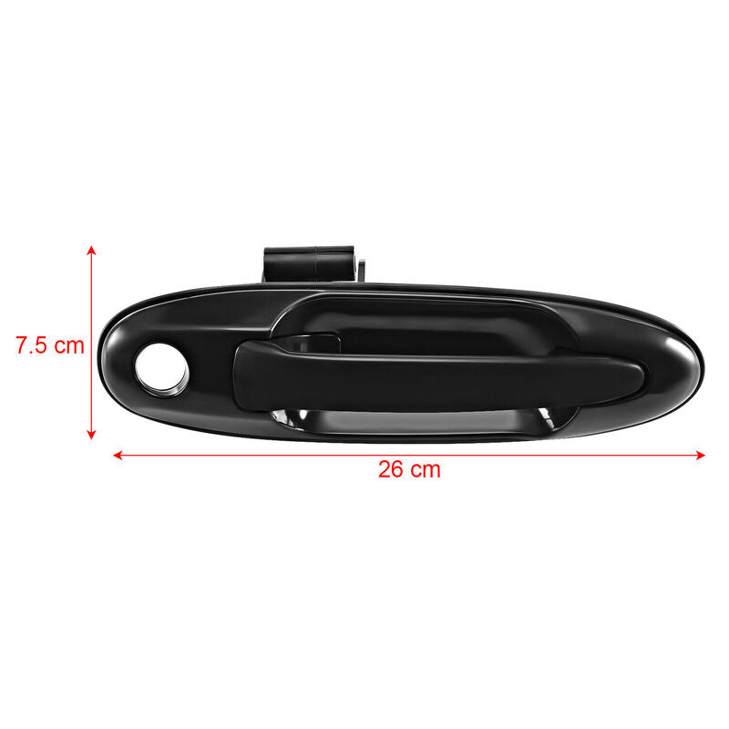 Set Front + Rear Outer Door Handle Fit For Toyota Landcruiser 100 Series 1998-2007 Black