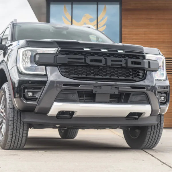 FORD RANGER NEXT GEN RAPTOR STYLE GRILLE WITH WHITE LED's EVEREST, XLT, SPORT & WILDTRAK 2022- 2025