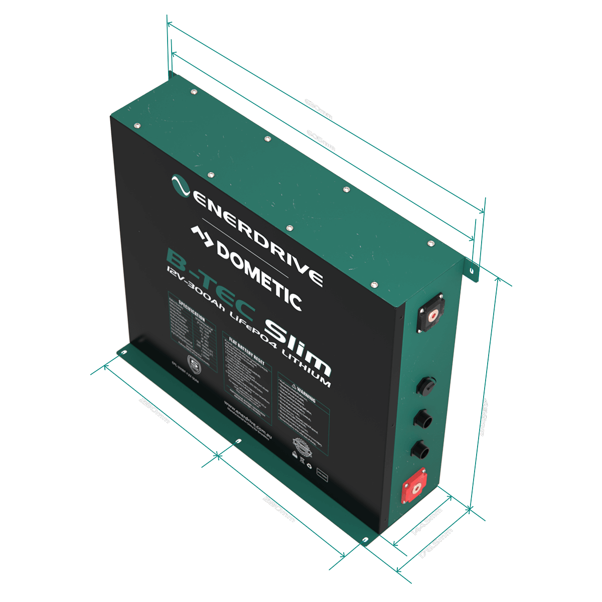 Enerdrive | Dometic B-TEC 12V 300Ah Slimline Lithium Battery