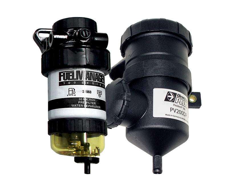 Fuel Manager Pre-Filter + Provent Dual Kit (Single Bracket)