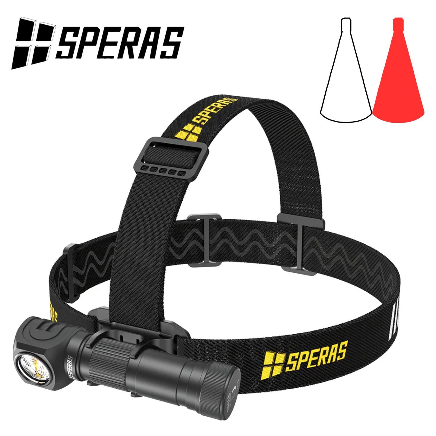 Speras SH18 White & Red Magnetic Headlamp