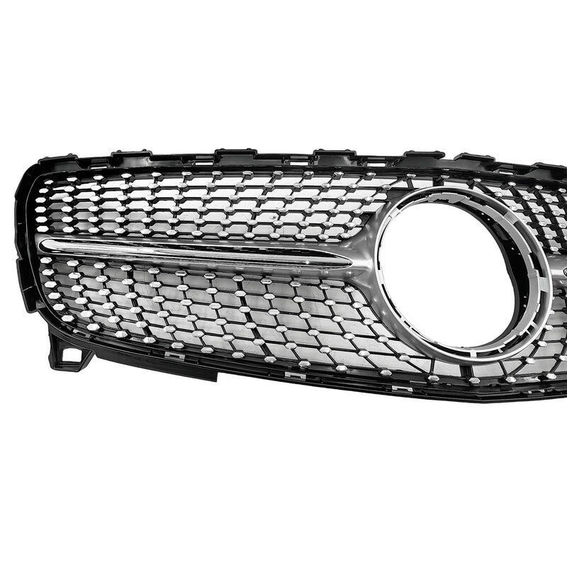 Diamond Chrome Mesh Grille Fit For Mercedes Benz A-Class 180 A200 A250 A45AMG