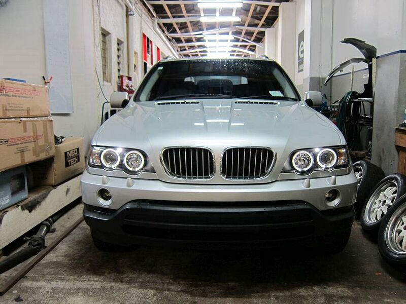 CCFL Angel-Eyes Projector Head Lights Fit For BMW X5 E53 PRE LCI 2000-2003