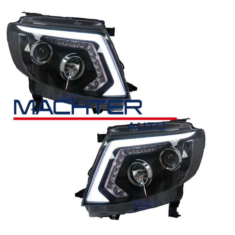 DRL LED Projector Sequential Indicator Head Light Fit For Ford Ranger PX MK1 2011-2015