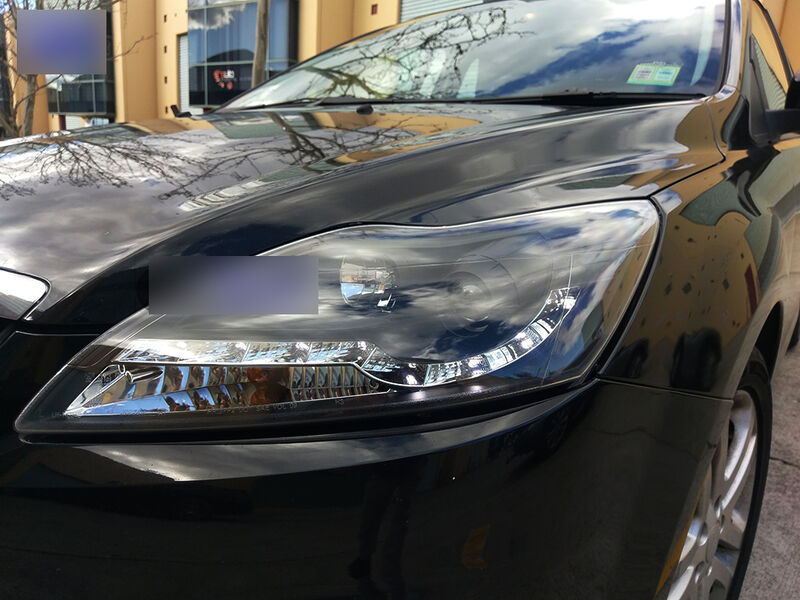 Black LED Projector Headlights Fit For Ford Focus XR5 Hatch 2008-2011