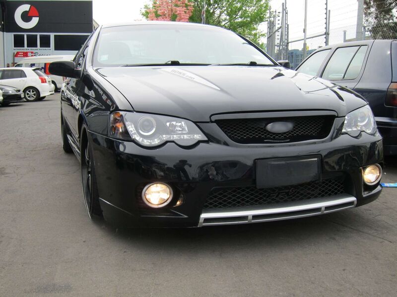 Black DRL LED Headlights Fit For Ford Falcon BA BF XR6 XR8 2002-2008