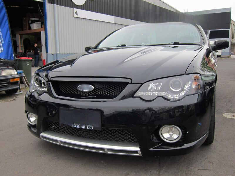 Black DRL LED Headlights Fit For Ford Falcon BA BF XR6 XR8 2002-2008